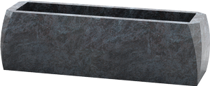 Jardinière funéraire rectangulaire biseauté en Granit Gris