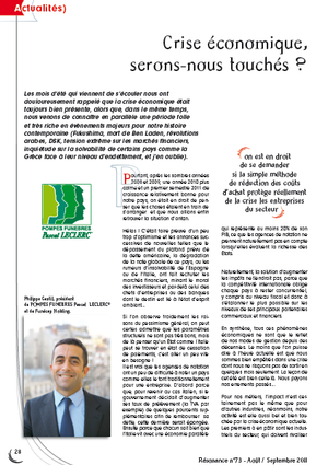 Article Magazine Résonance Août / Septembre 2011