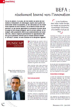 Article Magazine Résonance Juin 2014